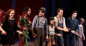Laura Osnes & Jeremy Jordan with the Company @ BroadwayWorld Laura Osnes & Jeremy Jordan with the Company Photo