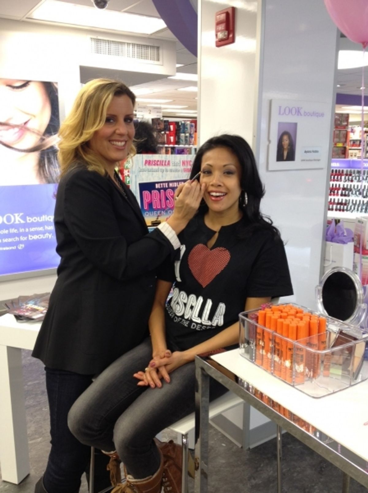 Celebrity makeup artist Erica Whelan and J. Elaine Marcos at 