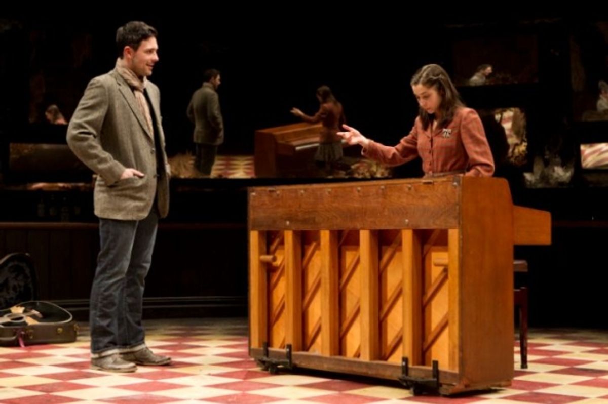 Steve Kazee and Cristin Milioti   at 