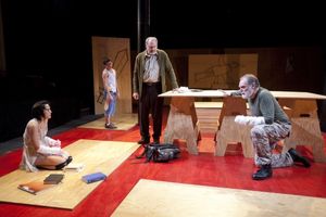 Jennifer Ikeda, Frank Dolce, Sherman Howard, and Jay O. Sanders in TITUS ANDRONICUS,  Photo