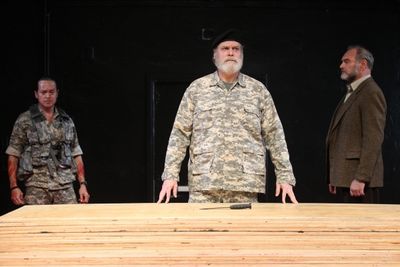 Rob Campbell, Jay O. Sanders, and Sherman Howard in TITUS ANDRONICUS, a Public Lab pr Photo