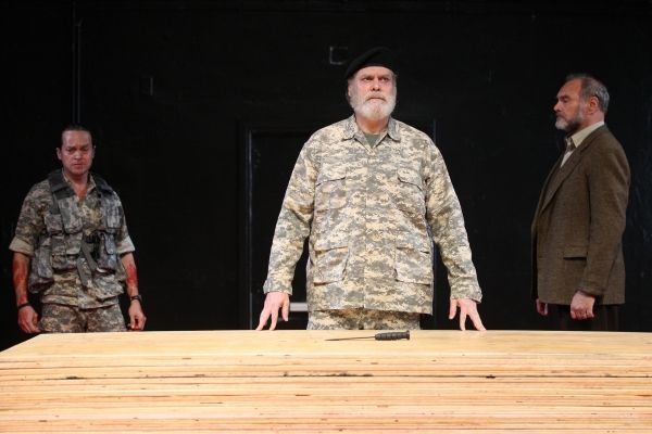 Rob Campbell, Jay O. Sanders, and Sherman Howard in TITUS ANDRONICUS, a Public Lab pr Photo