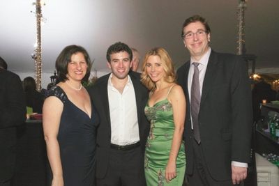 Kerry Butler and Jarrod Spector with Landmark's Executive Director Sharon Maier-Kenne Photo