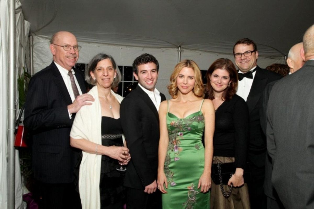  Kerry Butler and Jarrod Spector with Gala Honorees The Johnson Family and Barbara Ehrlich at 