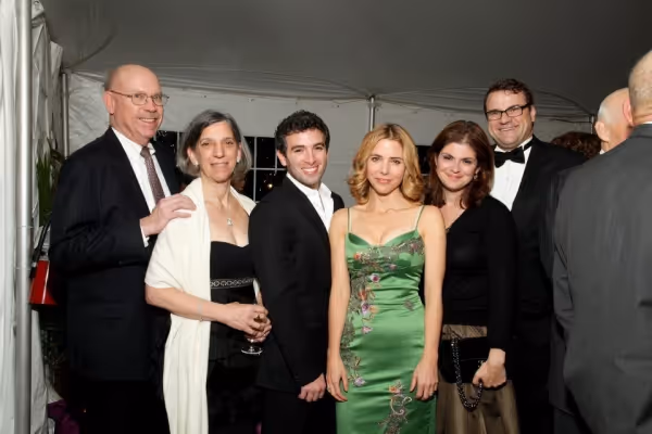Kerry Butler and Jarrod Spector with Gala Honorees The Johnson Family and Barbara… Photo