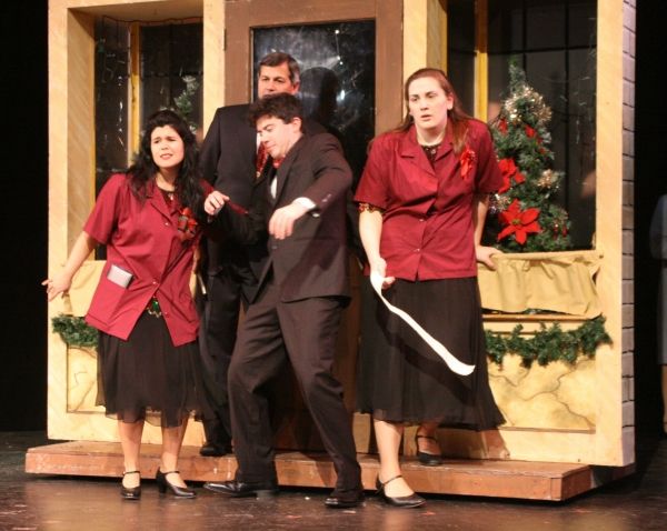 Greta DiGiorgio, Bob Cincotta, Andrew Potter, and Angela Richardson as the harried st Photo