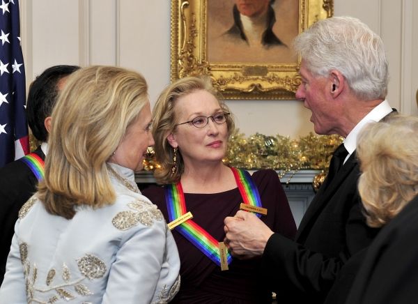 Hillary Rodham Clinton, Meryl Streep, Bill Clinton
 Photo