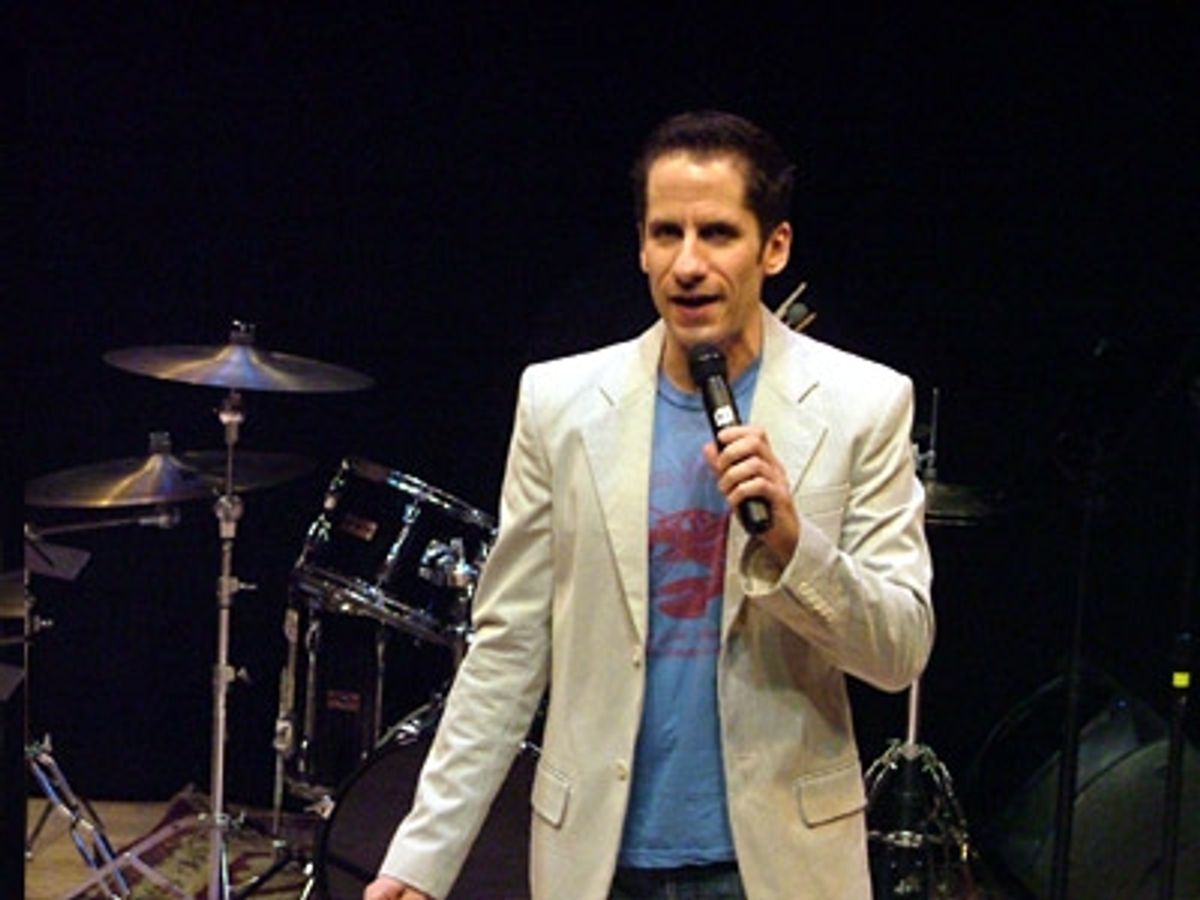 Seth Rudetsky performing for students at 