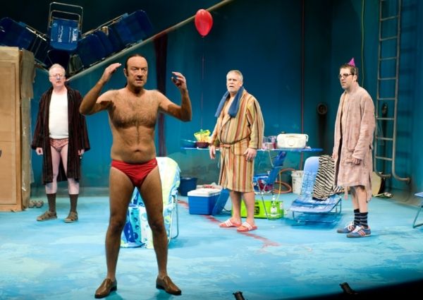 Logan Vaughn, (below, left to right) ensemble member Yasen Peyankov with Scott Jaeck  Photo