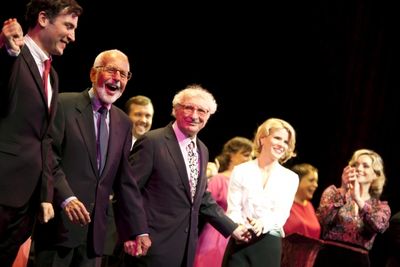 Josh Radner, Joe Masteroff, Sheldon Harnick, Kelli O'Hara and Jane Krakowski Photo