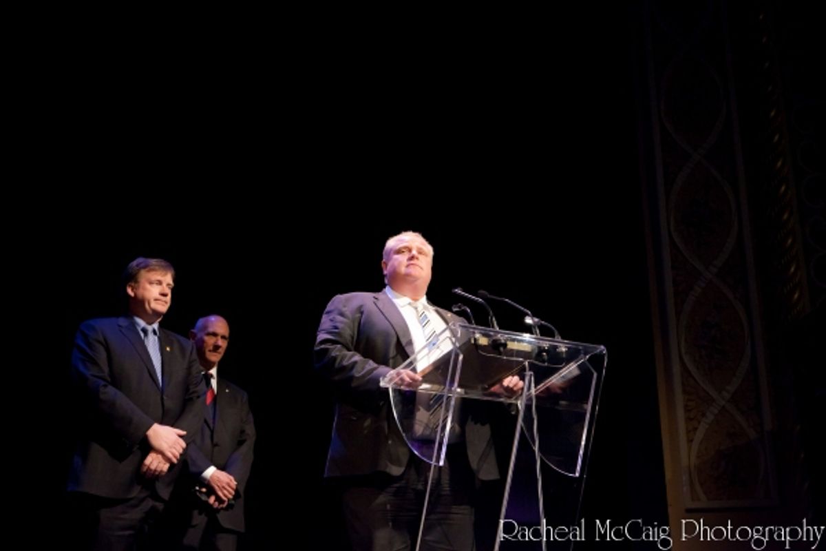Toronto Mayor Rob Ford proclaims December 6th Ed Mirvish Theatre Day at 