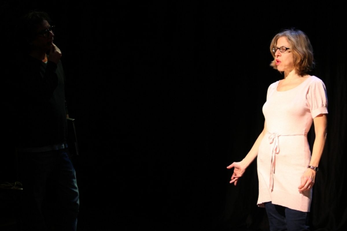 Jackie Hoffman with director and co-writer Michael Schiralli  at 