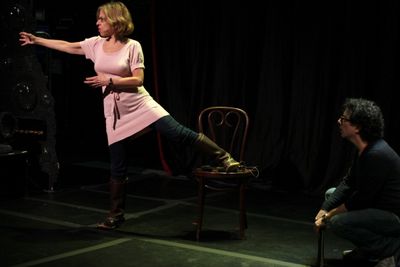 Jackie Hoffman with director and co-writer Michael Schiralli  Photo