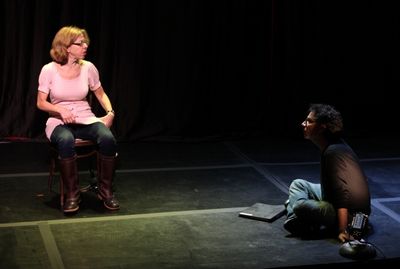 Jackie Hoffman with director and co-writer Michael Schiralli  Photo
