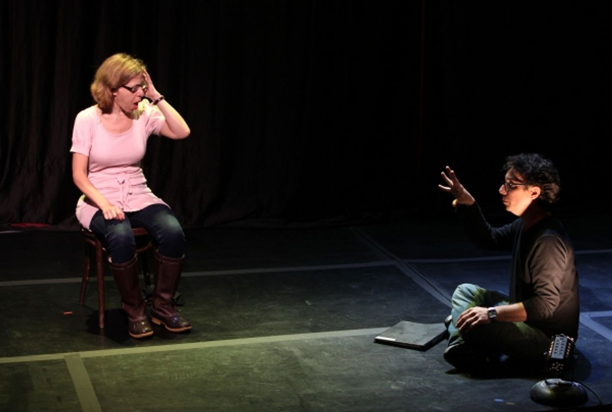 Jackie Hoffman with director and co-writer Michael Schiralli  at 