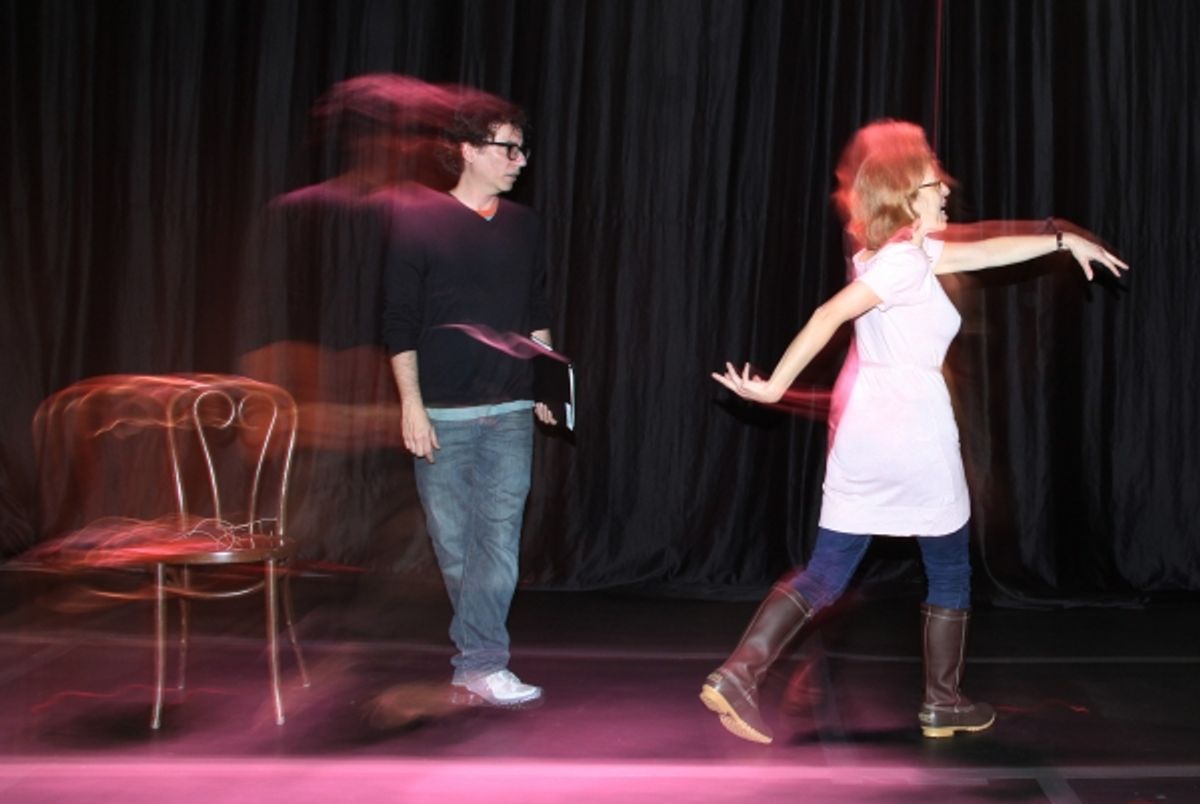 Jackie Hoffman with director and co-writer Michael Schiralli  at 