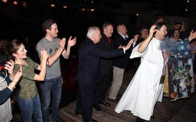 'Bonnie & Clyde' Gypsy Recepient Tad Wilson with Laura Osnes, Claybourne Elder & Comp Photo