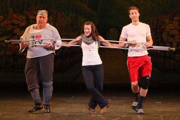 Rob Bartlett, Rose Hemmingway and Christopher J. Hanke in the HOW TO SUCCEED Presenta Photo