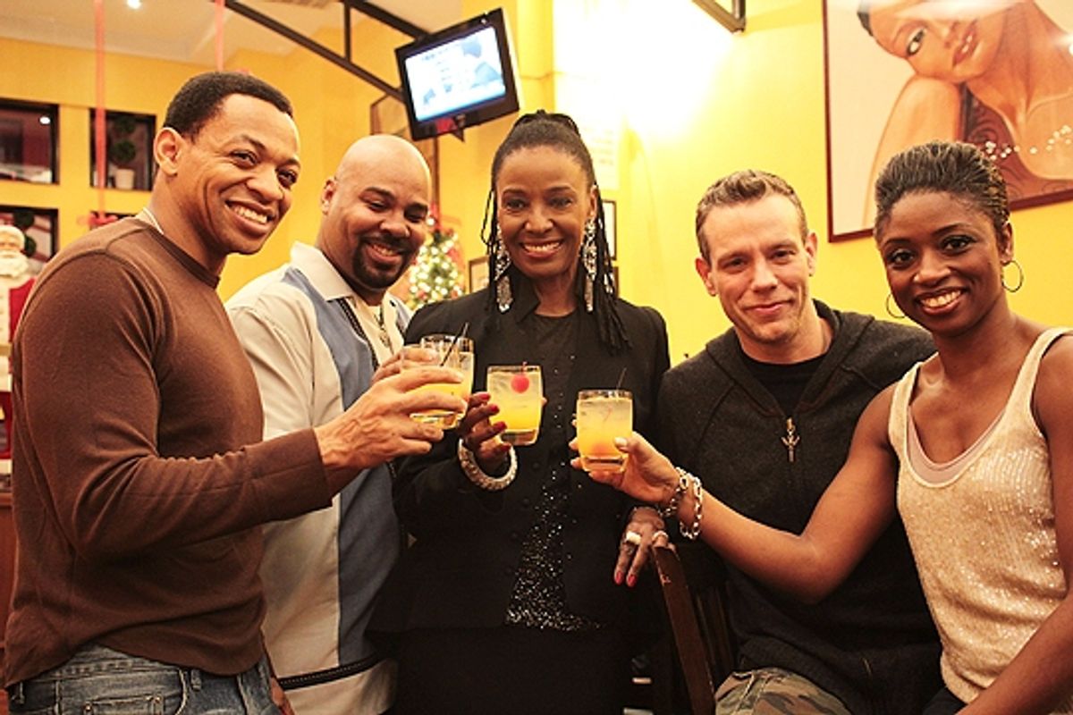 Derrick Baskin, James Monroe Iglehart, B. Smith, Adam Pascal, Montego Glover at 
