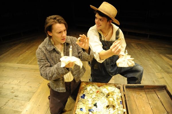 Blake Lowell as Tom Sawyer and Stanton Nash as Huckleberry Finn Photo