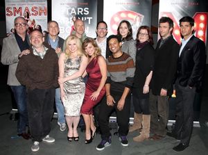 Scott Wittman, Marc Shaiman, Craig Zadan, Neil Meron, Megan Hilty, Savannah Wise. Michael Mayer, Katharine McPhee, Theresa Rebeck, Jack Davenport & Raza Jaffrey @ BroadwayWorld Scott Wittman, Marc Shaiman, Craig Zadan, Neil Meron, Megan Hilty, Savannah Wise. Mic Photo