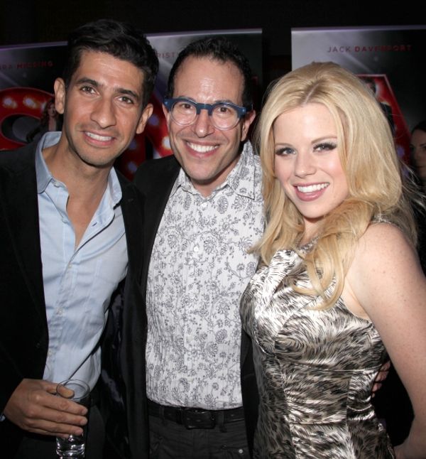 Raza Jaffrey, Michael Mayer & Megan Hilty  Photo