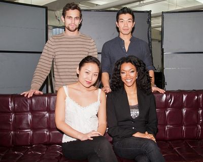 Matthew Dellapina and Nelson Lee, Li Jun Li and Sonequa Martin-Green Photo