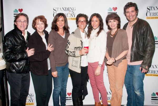 Dina Weisberger, Jenny Greenstein and the cast of STANDING ON CEREMONY Photo