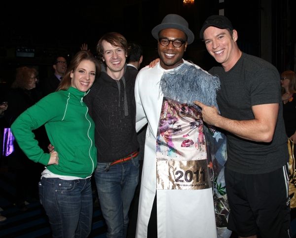 Grasan Kingsberry (Recipient) with Jessie Mueller, David Turner & Harry Connick Jr.  Photo