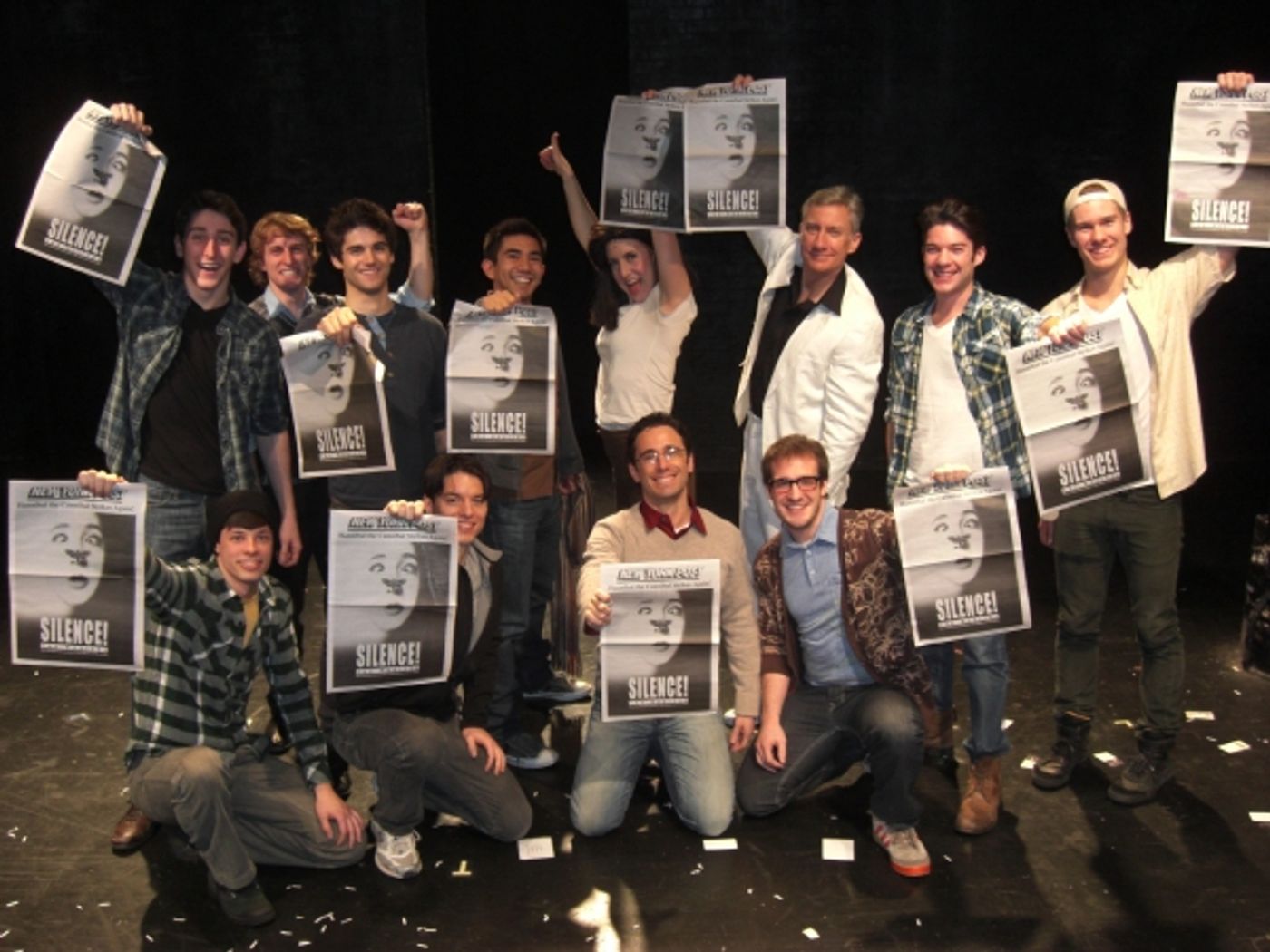Photo Flash: NEWSIES Cast Visits SILENCE! The Musical Photo Flash: NEWSIES Cast Visits SILENCE! The Musical Image