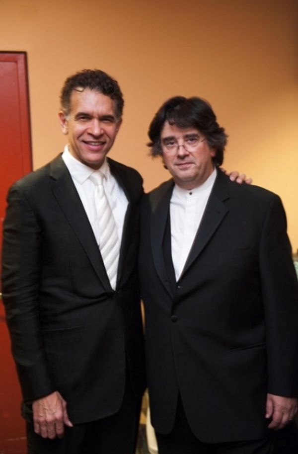 Brian Stokes Mitchell and conductor Constantine Kitsopoulos Photo