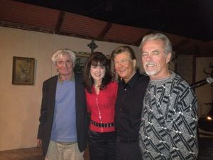 Deborah Johnson & Wayland Pickard are flanked by Group Rep Artistic Directors Larry E Photo