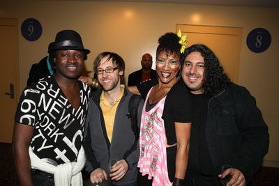 Ismael Kouyate, band member Mike McGinnis, cast member Oneika Phillips and band membe Photo