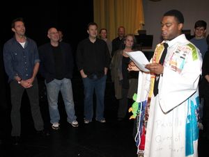 Grasan Kingsberry (Recipient-ON A CLEAR DAY) with Hugh Jackman @ BroadwayWorld Grasan Kingsberry (Recipient-ON A CLEAR DAY) with Hugh Jackman Photo