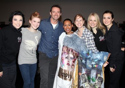 Anne Otto, Emily Tyra, Hugh Jackman, Kearran Giovanni (Gypsy Robe Recipient), Hilary  Photo