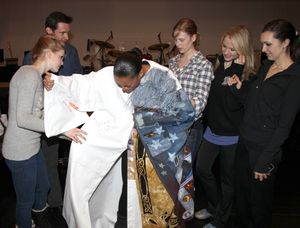 Kearran Giovanni (Gypsy Robe Recipient) with Emily Tyra, Hugh Jackman, Hilary Michael Thompson, Robin Campbell & Lara Seibert @ BroadwayWorld Kearran Giovanni (Gypsy Robe Recipient) with Emily Tyra, Hugh Jackman, Hilary Michael Photo