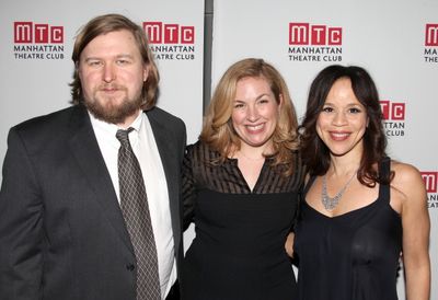 Michael Chernus, Playwright Molly Smith Metzler & Rosie Perez Photo