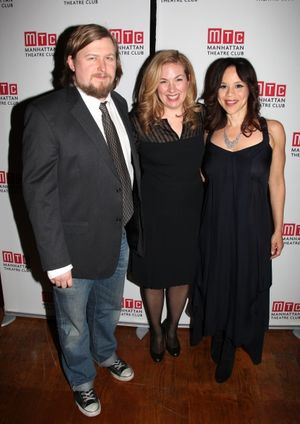 Michael Chernus, Playwright Molly Smith Metzler & Rosie Perez @ BroadwayWorld Michael Chernus, Playwright Molly Smith Metzler & Rosie Perez Photo