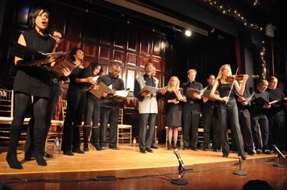 Cheryl Freeman, Adam Feldman, Sharon Washington, Daphne Rubin-Vega, Ty Jones, Andre De Shields, Phillip Christian, Diane Stilwell Weinberg, Nick Corley, James Rana, Susan Aquila, Ariel Estrada, Daryl Lathon and Michael Adams at 