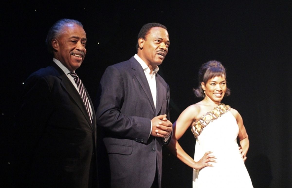 Rev. Al Sharpton, Samuel L. Jackson, Angela Bassett at 