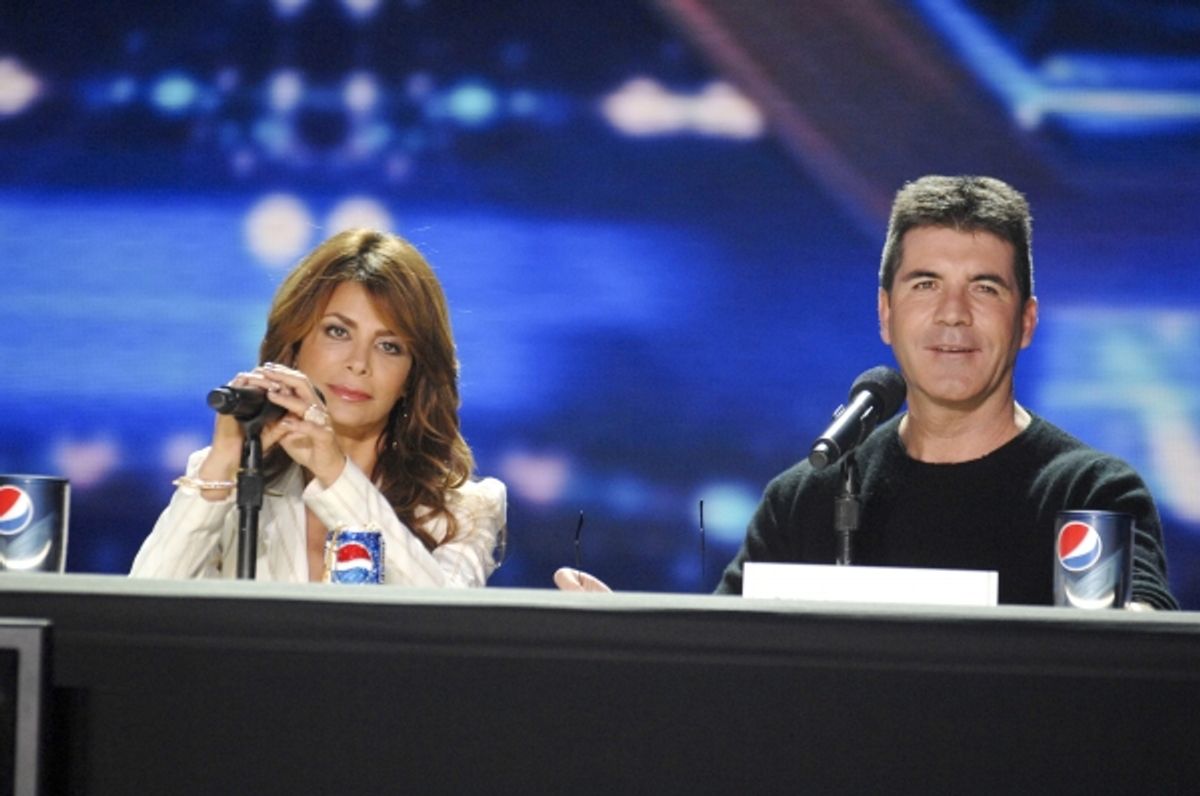 Simon Cowell and Paula Abdul
 at 