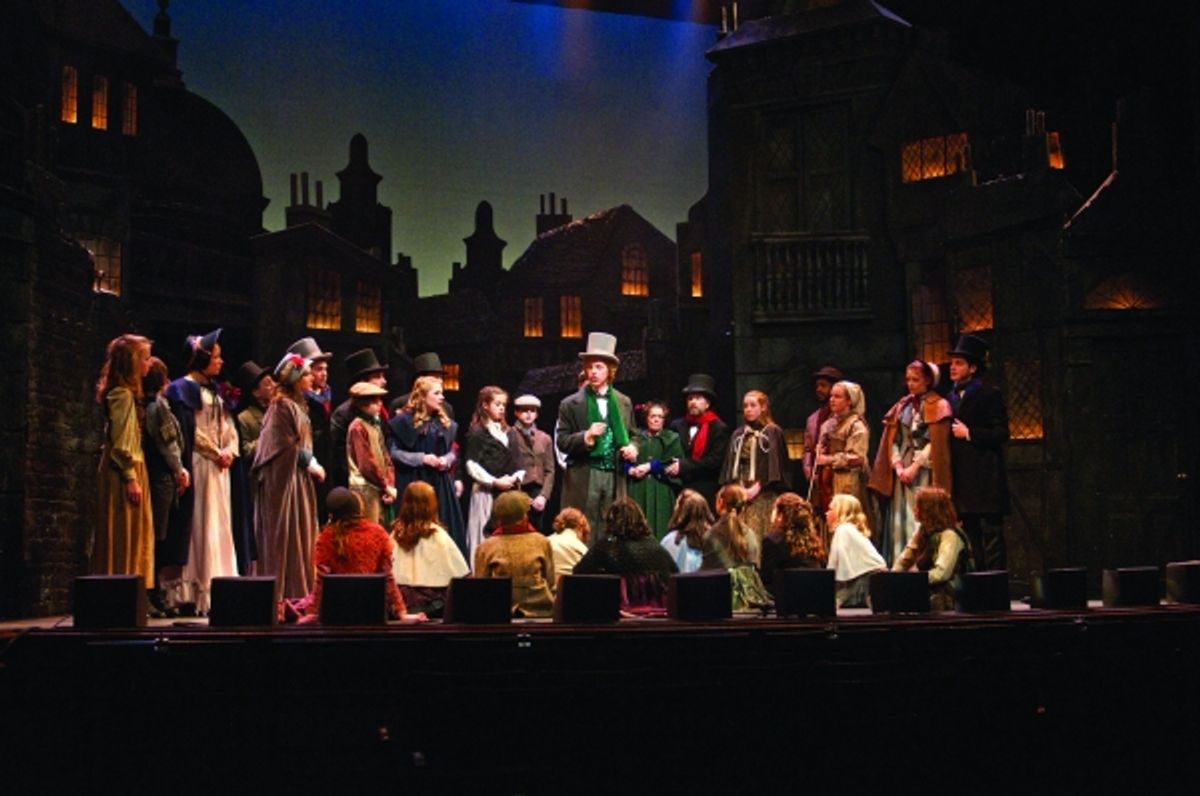 Michael Brahce and the cast of A Christmas Carol at 