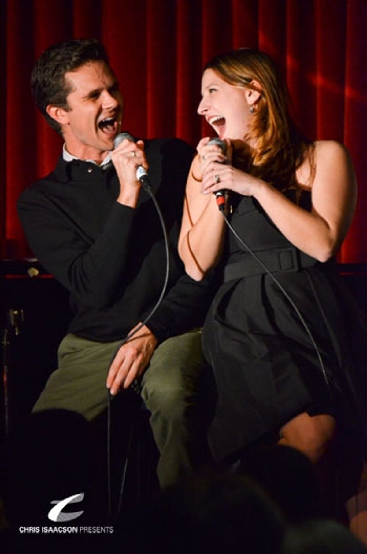 Will Collyer and Caitlin O'Brient at Upright Cabaret's A Broadway Christmas at 