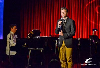 Brent Crayon and Kyle Dean Massey at Upright Cabaret's A Broadway Christmas
 Photo