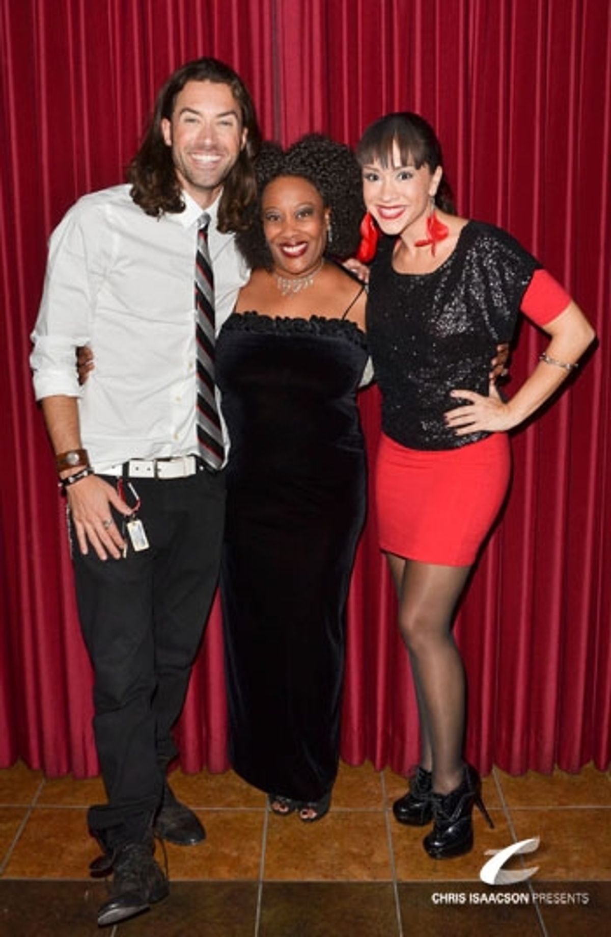 Ace Young, Carla Renata and Diana DeGarmo at Upright Cabaret's A Broadway Christmas at 