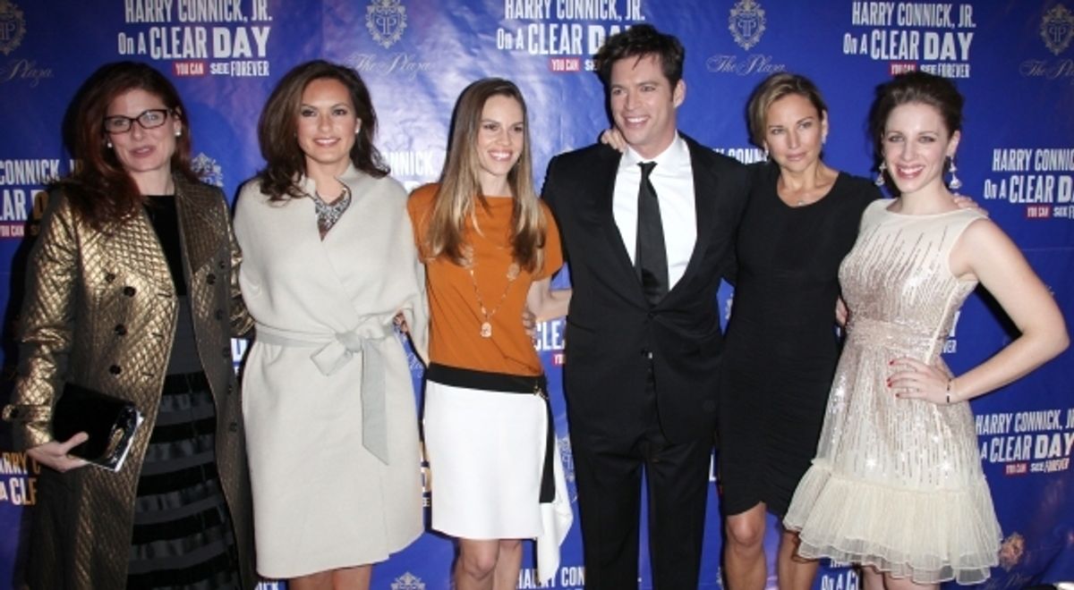 Debra Messing, Mariska Hargitay, Hilary Swank, Harry Connick Jr., Jill Goodacre and Jessie Meuller at 