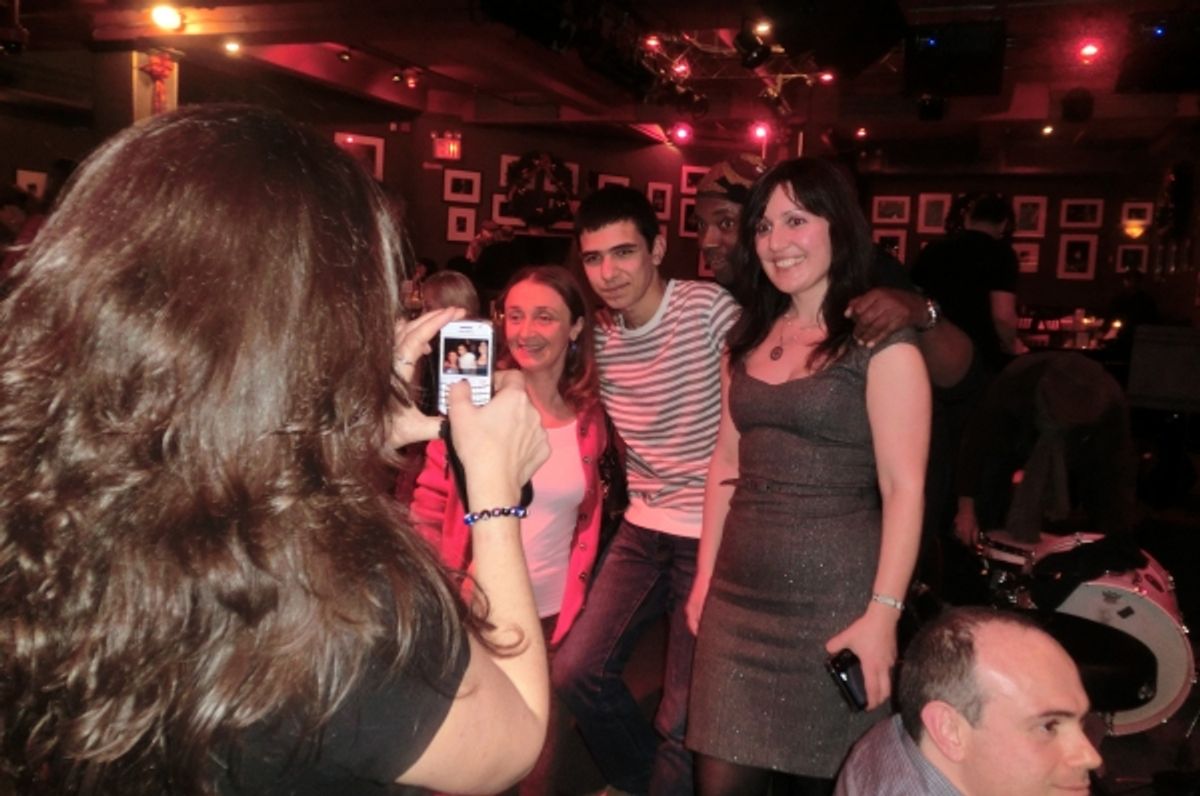 Beka Gochiasvili and fans at Miranda Sings And More Spend The Holidays At Birdland