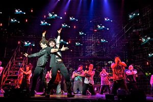 Van Hughes, Joshua Kobak and the company of AMERICAN IDIOT @ BroadwayWorld Van Hughes, Joshua Kobak and the company of AMERICAN IDIOT Photo