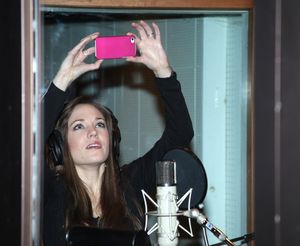 Laura Osnes capturing the moment on her iphone Photo