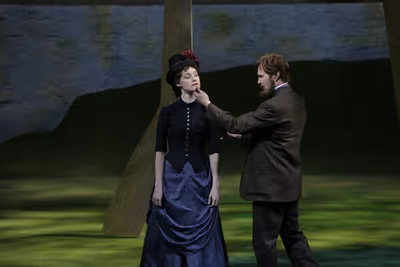 Erin Davie as Dot and Ron Bohmer as George Photo